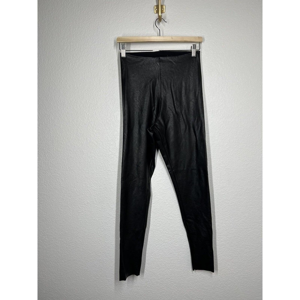 Commando Black Faux Leather Legging Pants Size Large L